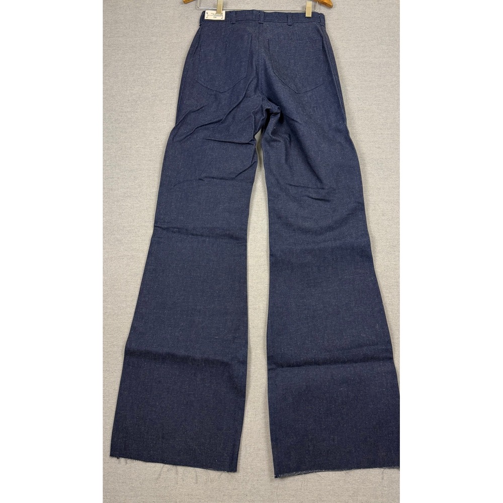 Vintage Navy Utility Trousers Denim Type II Flared Bell Bottoms 28x36 Blue - Picture 2 of 7